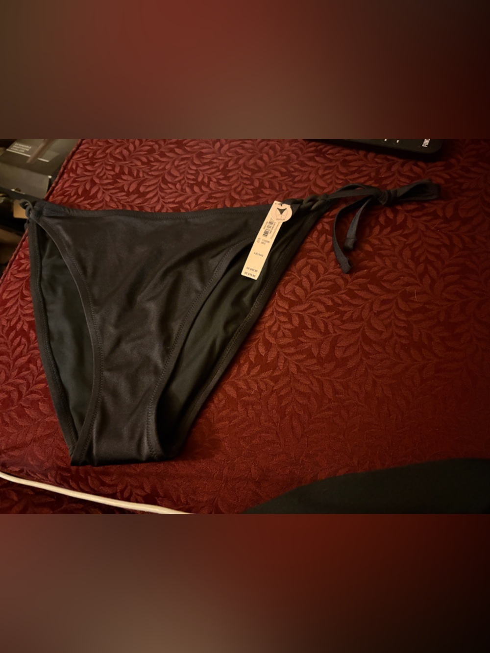 Victoria's Secret Black Brazilian Tie-Side Bikini Bottom